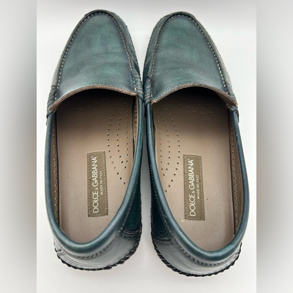 Dolce & Gabbana Men\'s Dark Green Moccasin Driving Loafer - UK 8 US 9 EU 42 main image 7